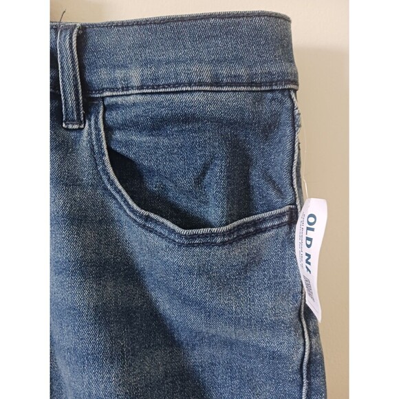 Old Navy Mid Rise Wow Jean Shorts Cuffed Pockets Medium Wash Blue Size 24 - Picture 4 of 7